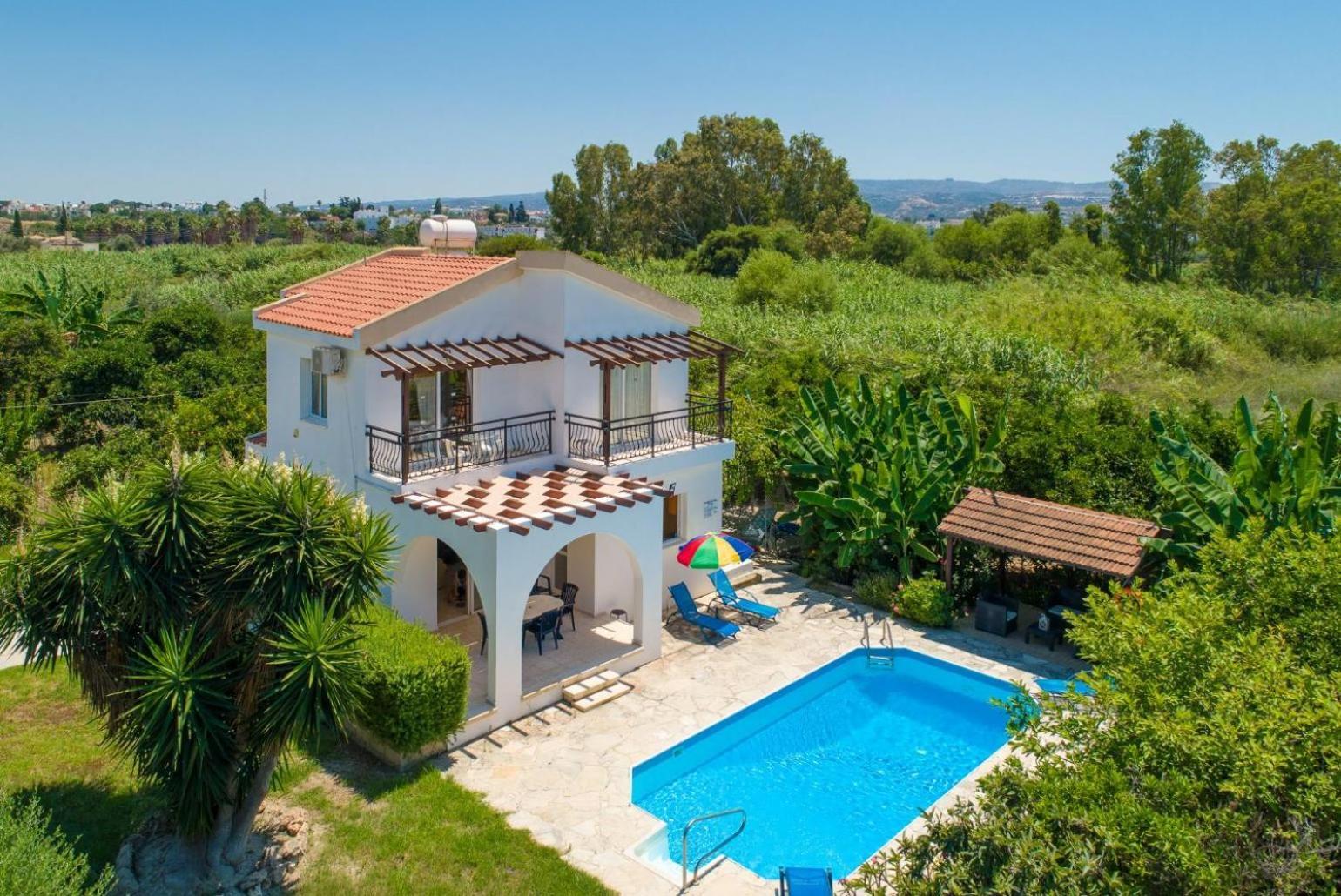 Sun Beach Villa Thio Polis Exteriér fotografie